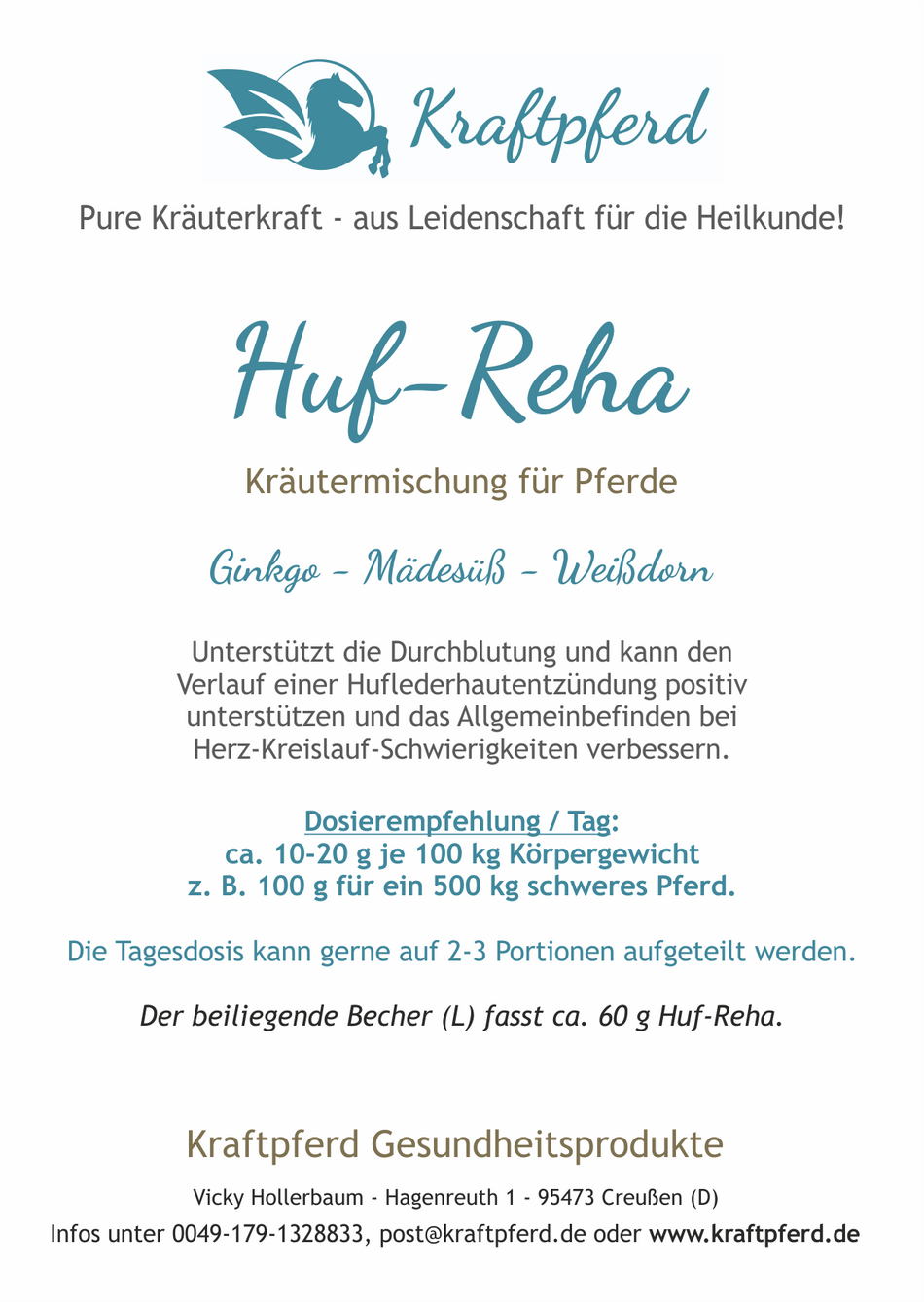 Kräutermischung Huf-Reha - 1 kg - Kraftpferd